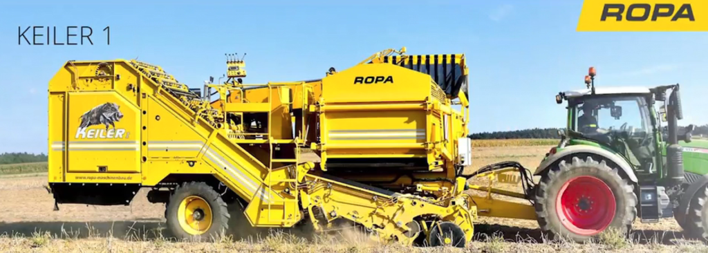 Agricultural machinery prepared for transport
